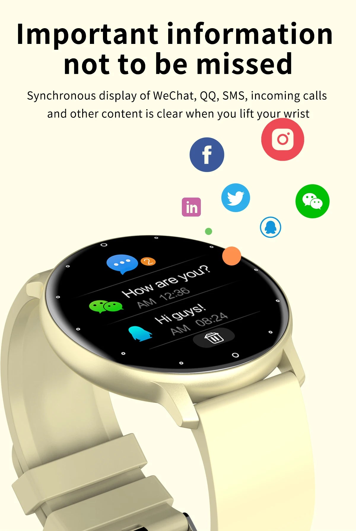 Montre connectée LIGE 2025 pour hommes et femmes, étanche, avec moniteur de fréquence cardiaque pour xiaomi android