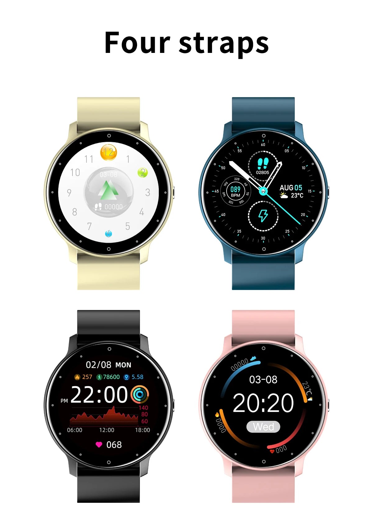 Montre connectée LIGE 2025 pour hommes et femmes, étanche, avec moniteur de fréquence cardiaque pour xiaomi android