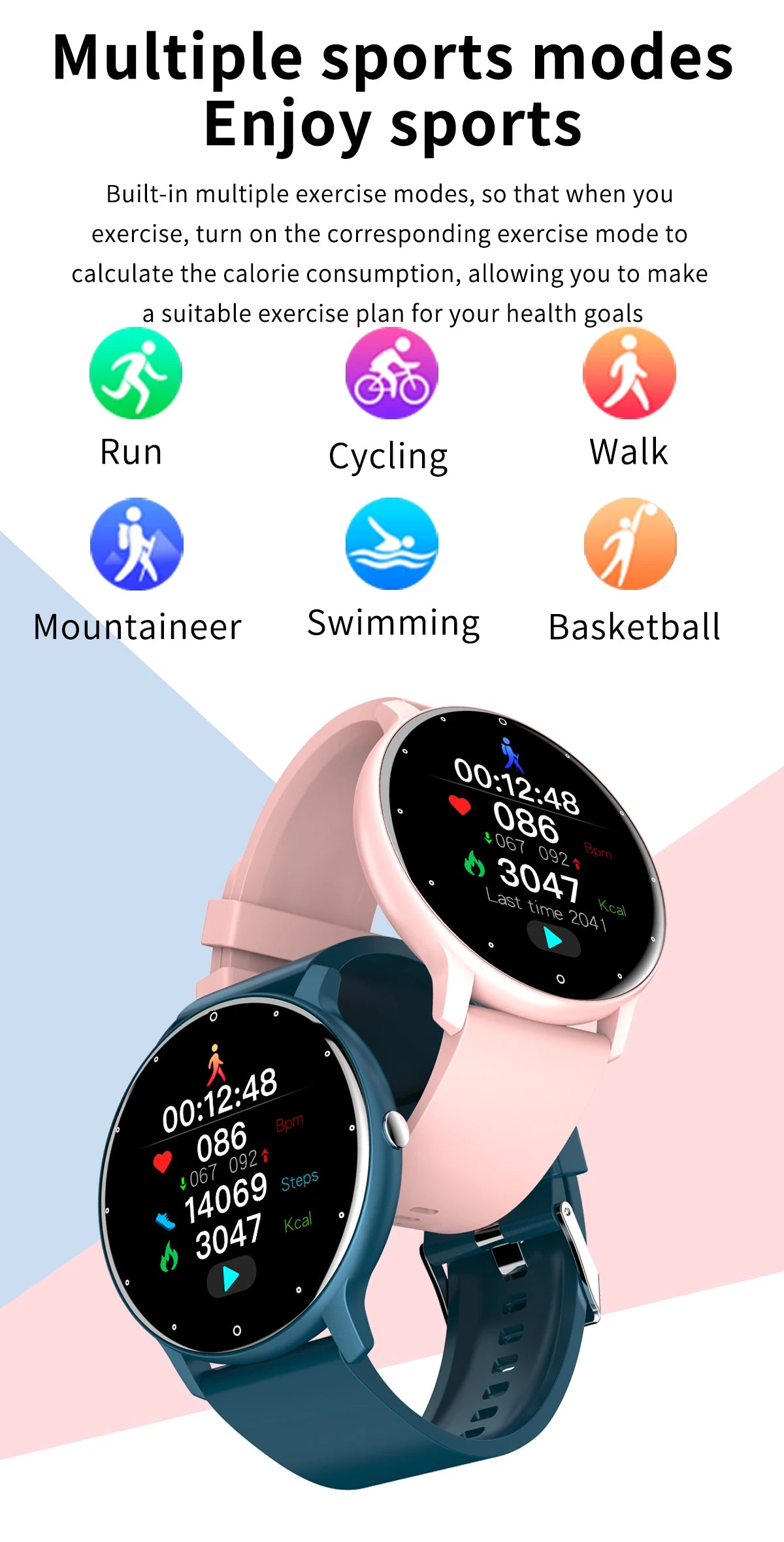 Montre connectée LIGE 2025 pour hommes et femmes, étanche, avec moniteur de fréquence cardiaque pour xiaomi android