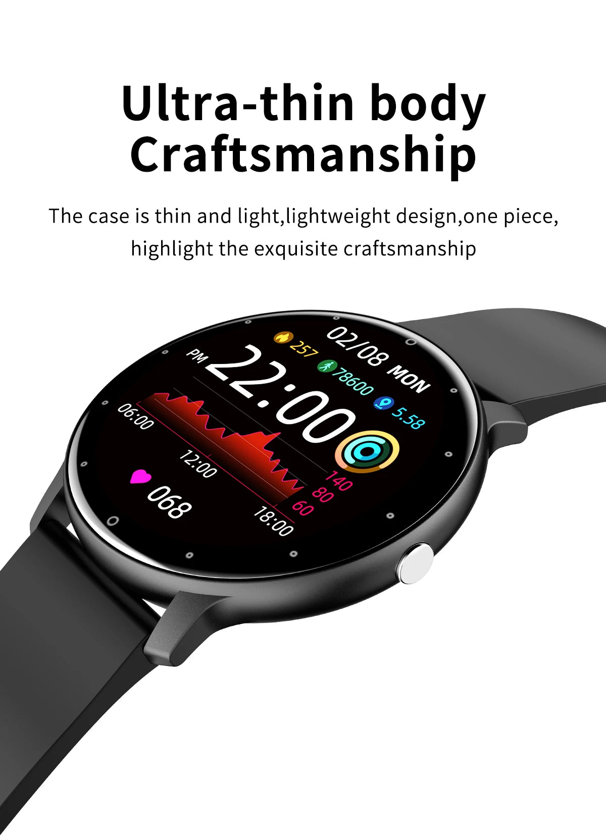 Montre connectée LIGE 2025 pour hommes et femmes, étanche, avec moniteur de fréquence cardiaque pour xiaomi android
