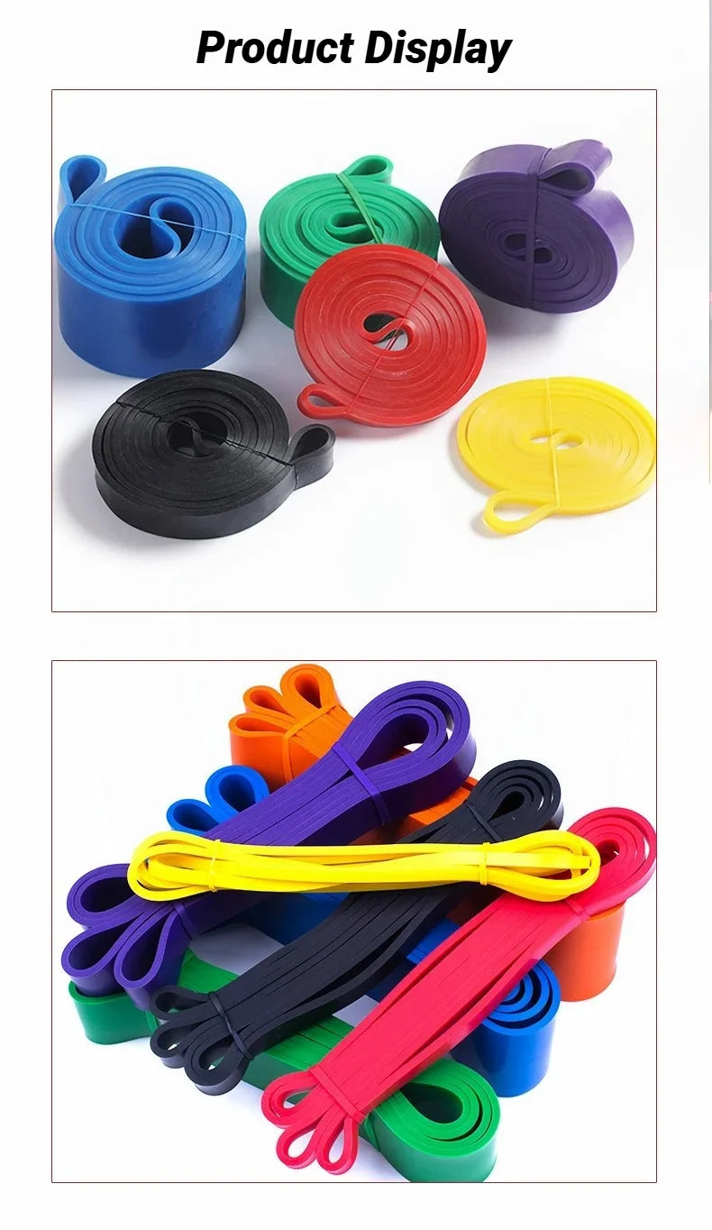 Lot de 5 bandes élastiques de resistance en TPE pour entrainement de force, sport, fitness, yoga