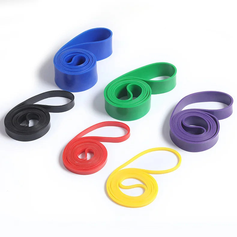 Lot de 5 bandes élastiques de resistance en TPE pour entrainement de force, sport, fitness, yoga