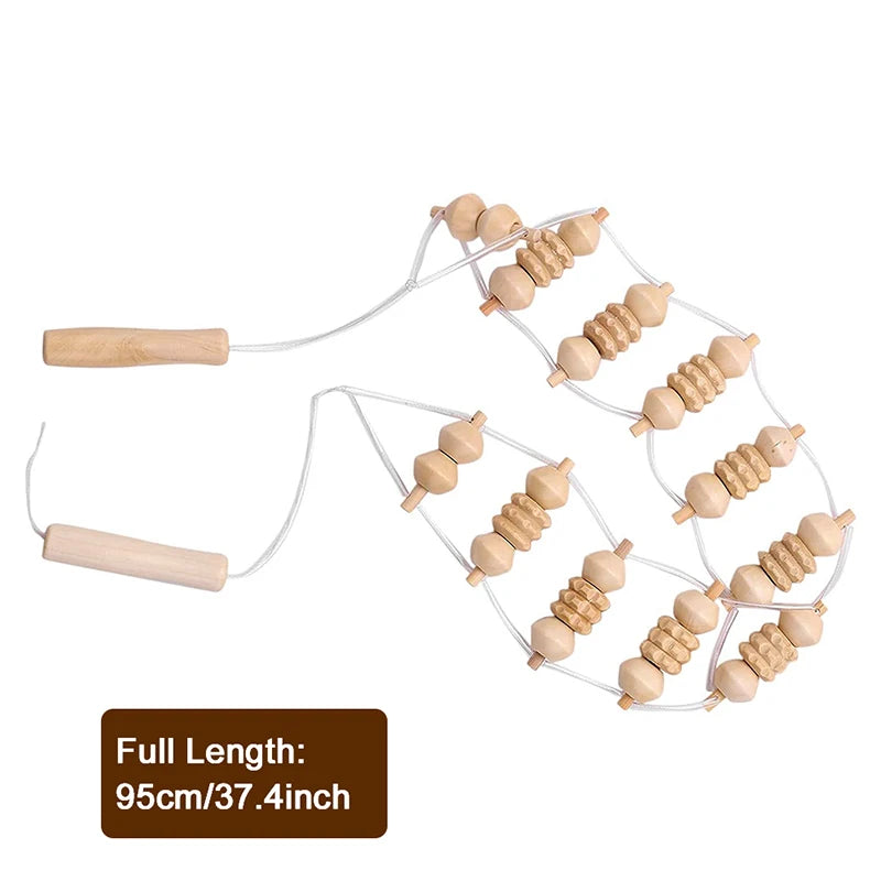 Outil de massage thérapeutique en bois, drainage lymphatique.