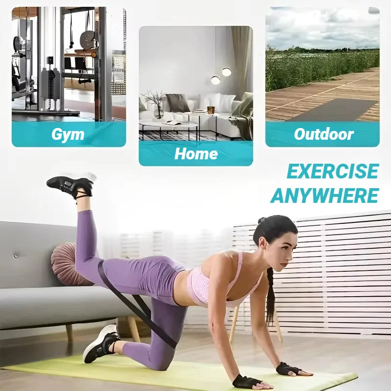 Lot de 5 bandes élastiques de resistance en TPE pour entrainement de force, sport, fitness, yoga