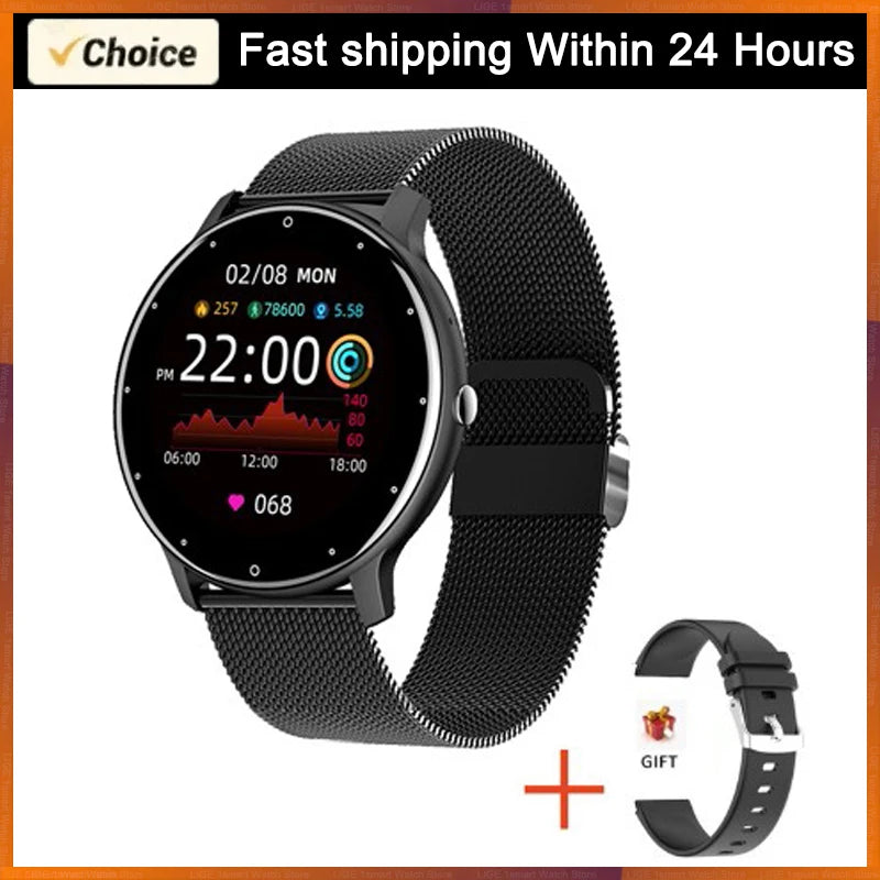 Montre connectée LIGE 2025 pour hommes et femmes, étanche, avec moniteur de fréquence cardiaque pour xiaomi android