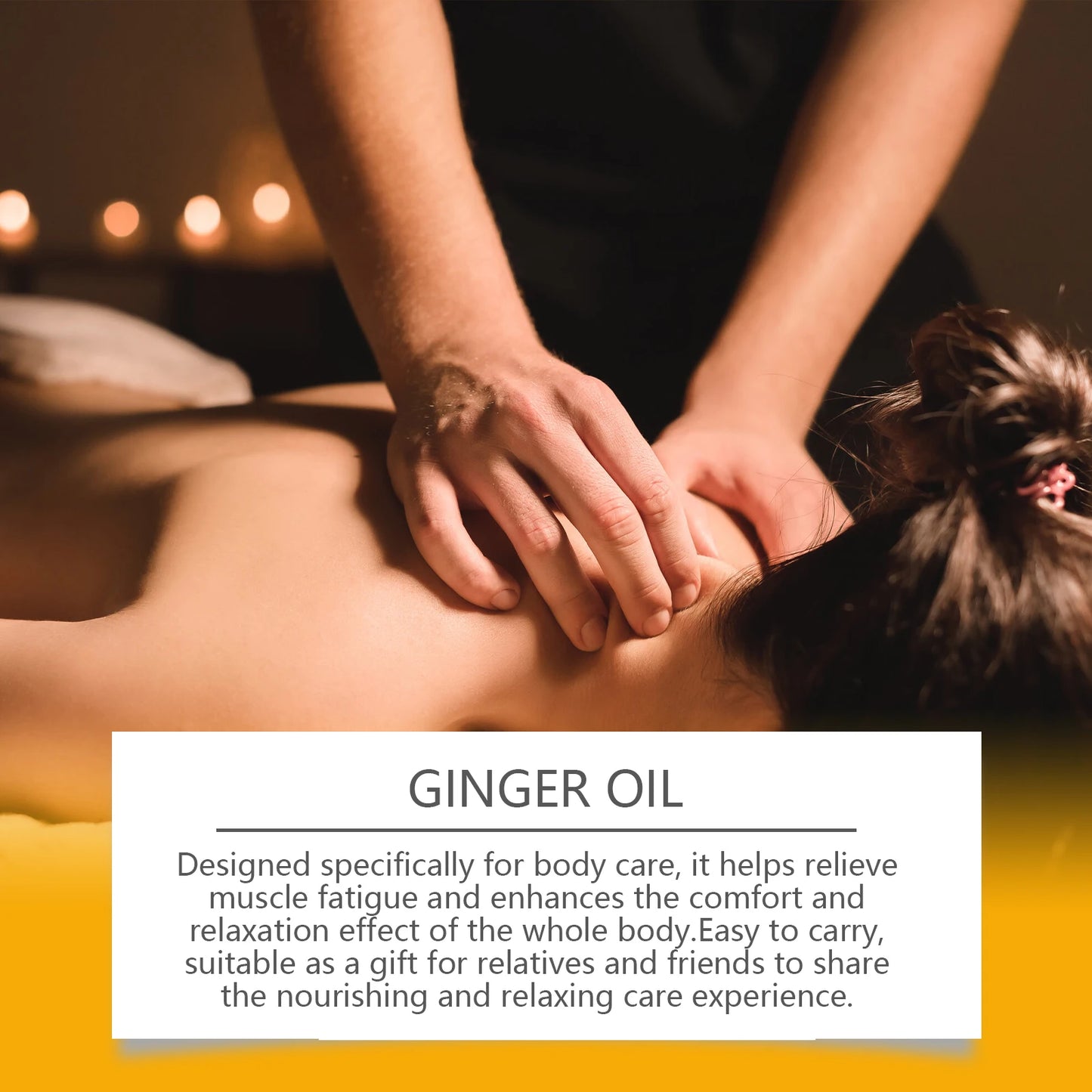 Huile essentielle relaxante pour le corps huile de massage au gingembre.