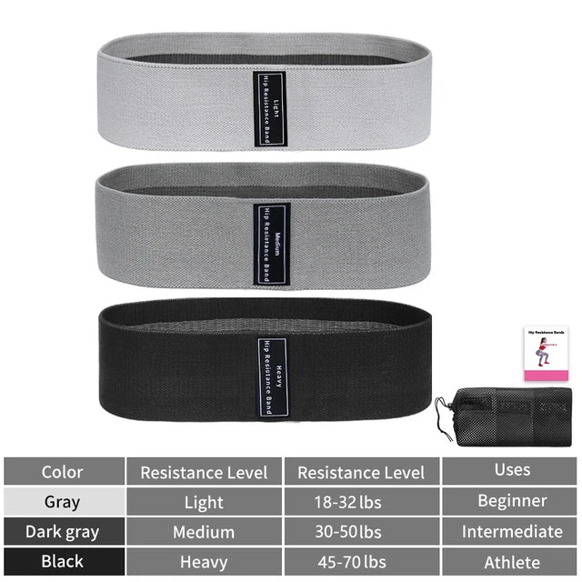 Bande élastiques en tissu pour fessiers cuisses