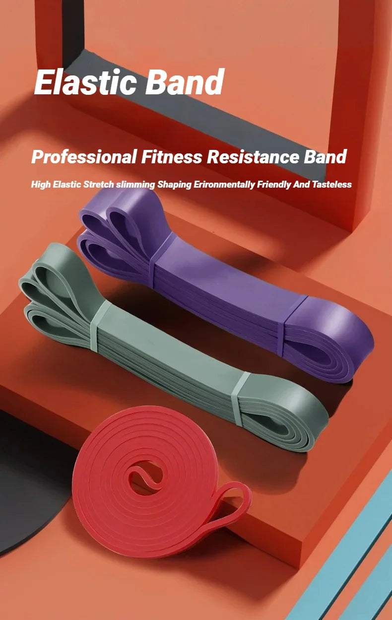 Lot de 5 bandes élastiques de resistance en TPE pour entrainement de force, sport, fitness, yoga