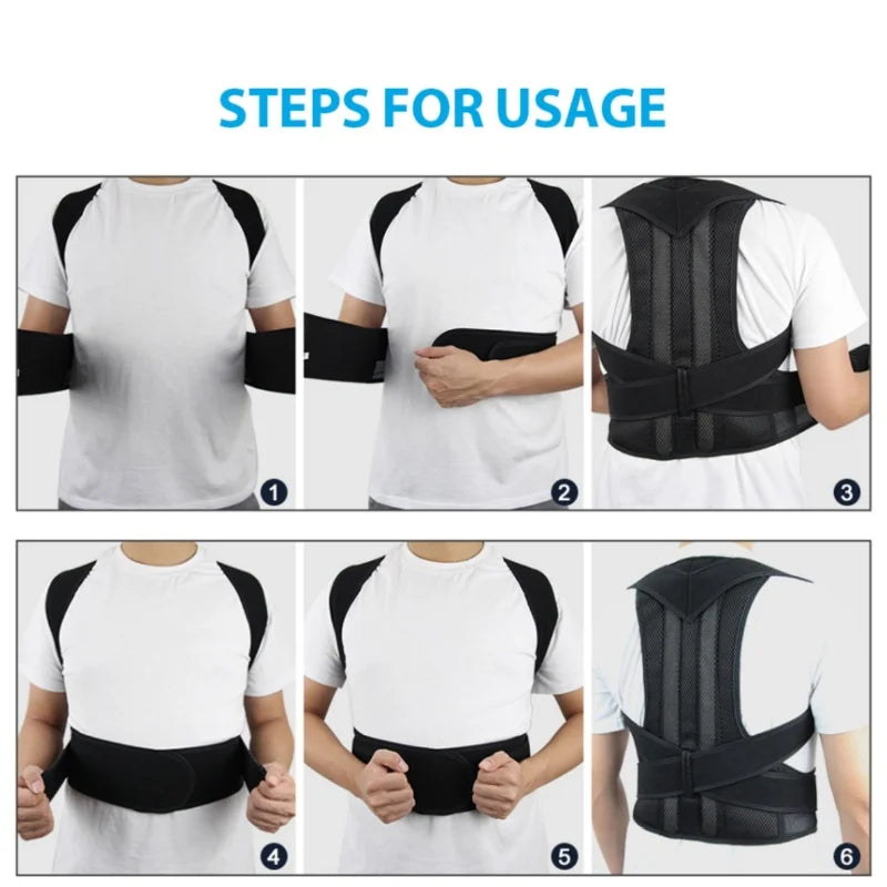 Correcteur de posture dorsale réglable