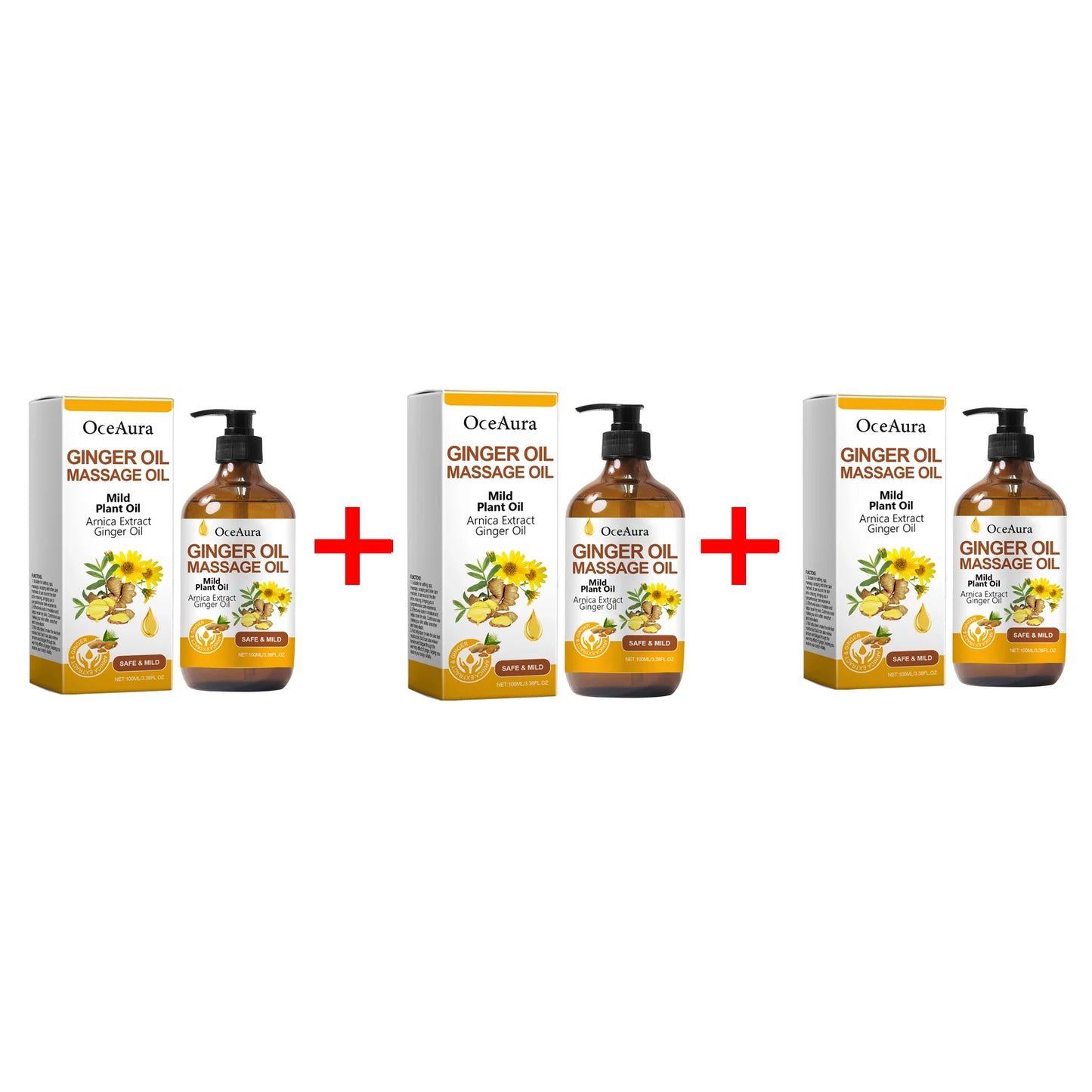 Huile essentielle relaxante pour le corps huile de massage au gingembre.
