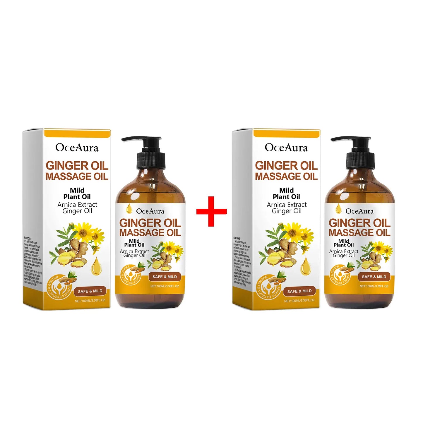 Huile essentielle relaxante pour le corps huile de massage au gingembre.