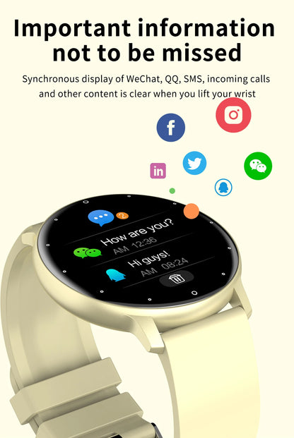 Montre connectée LIGE 2025 pour hommes et femmes, étanche, avec moniteur de fréquence cardiaque pour xiaomi android