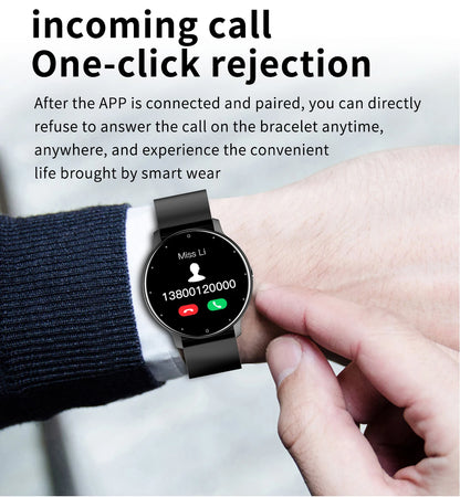 Montre connectée LIGE 2025 pour hommes et femmes, étanche, avec moniteur de fréquence cardiaque pour xiaomi android