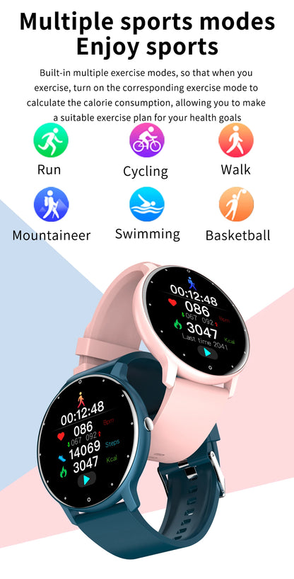 Montre connectée LIGE 2025 pour hommes et femmes, étanche, avec moniteur de fréquence cardiaque pour xiaomi android