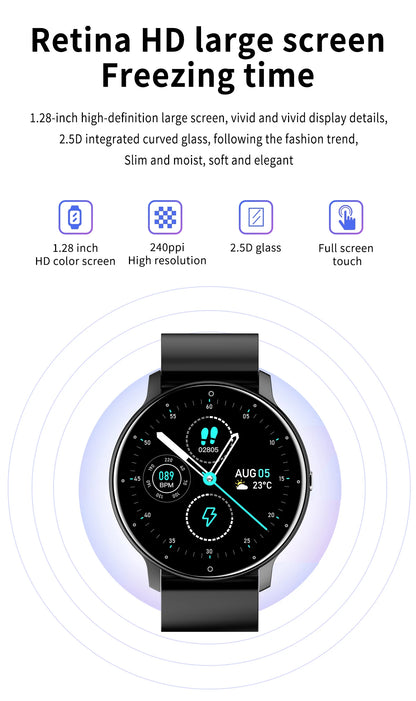 Montre connectée LIGE 2025 pour hommes et femmes, étanche, avec moniteur de fréquence cardiaque pour xiaomi android