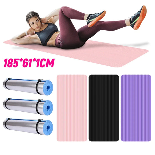 tapis de yoga et fitness antidérapant, épais multifonction 185 x 61