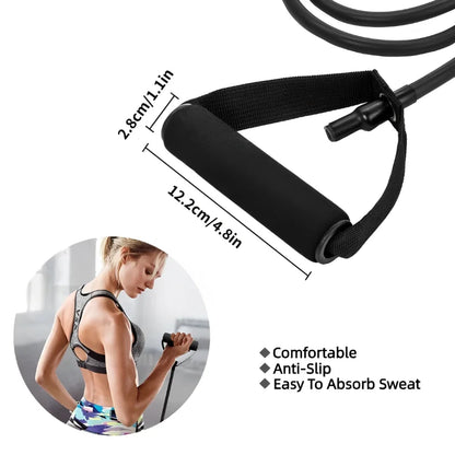 5 niveaux d'élastiques de résistances pour entrainement de fitness