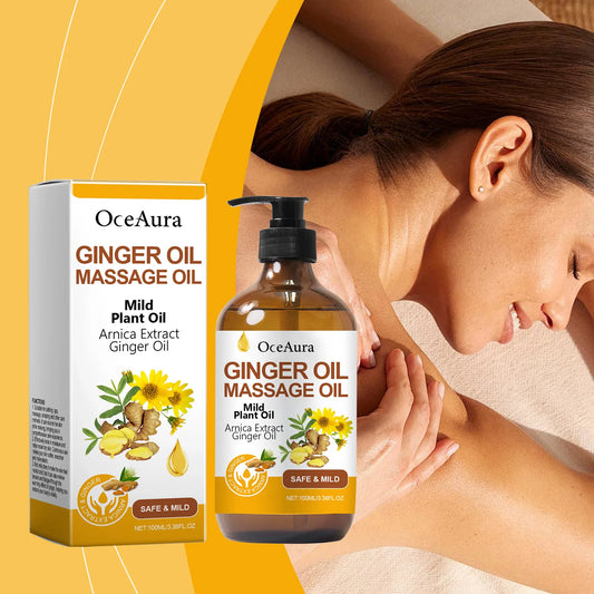 Huile essentielle relaxante pour le corps huile de massage au gingembre.