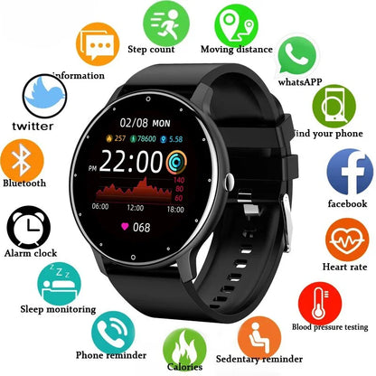 Montre connectée LIGE 2025 pour hommes et femmes, étanche, avec moniteur de fréquence cardiaque pour xiaomi android