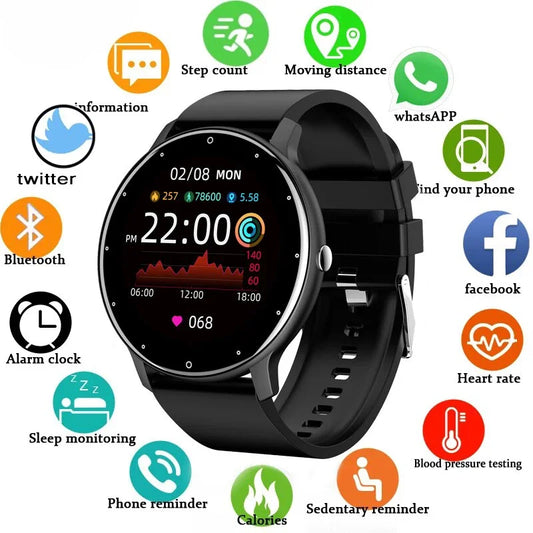 Montre connectée LIGE 2025 pour hommes et femmes, étanche, avec moniteur de fréquence cardiaque pour xiaomi android