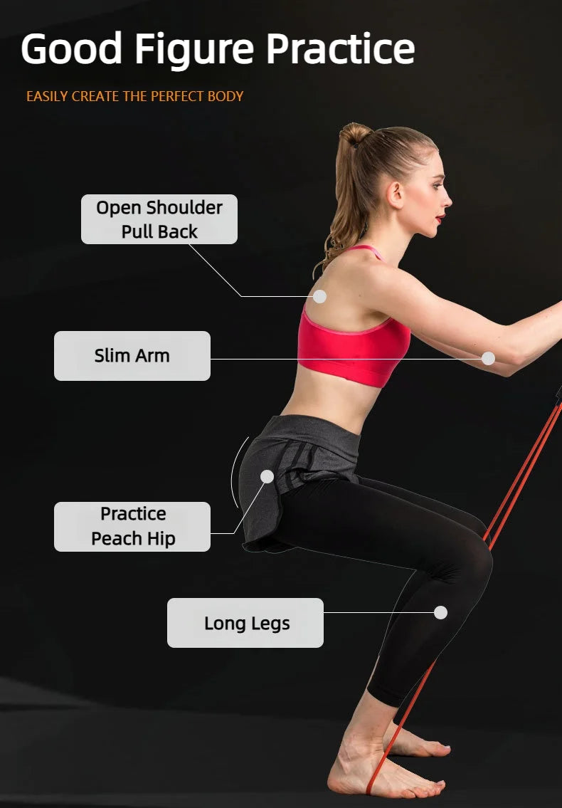 5 niveaux d'élastiques de résistances pour entrainement de fitness