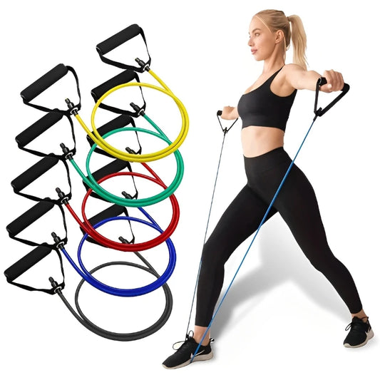 5 niveaux d'élastiques de résistances pour entrainement de fitness